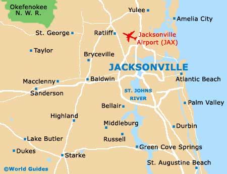 Map of Jacksonville Airport (JAX): Orientation and Maps for JAX ...