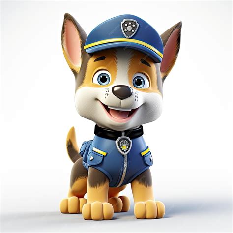 Premium Photo | Illustration k9 officer cartoon