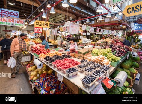 Granville Island Public Market, Vancouver Stock Photo - Alamy