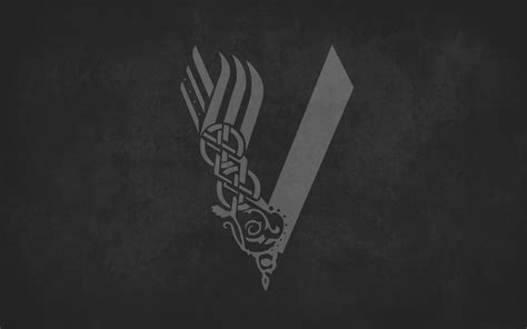 Viking Vikings Vikings TV Series TV Logo Minimalism V Wallpaper ...