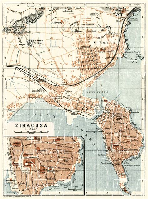 Old map of Syracuse in 1929. Buy vintage map replica poster print or download picture