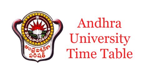 Andhra University Time Table 2021, AU Exam Dates - 1 2 3 year UG/PG Courses