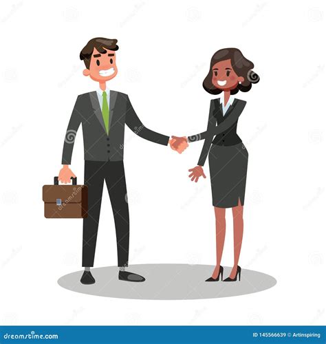 Two People Shaking Their Hands. Business Deal Stock Vector - Illustration of agree ...