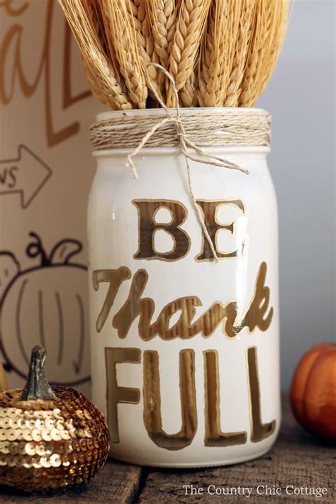 Thanksgiving Mason Jar Craft | Easy thanksgiving crafts, Thanksgiving ...