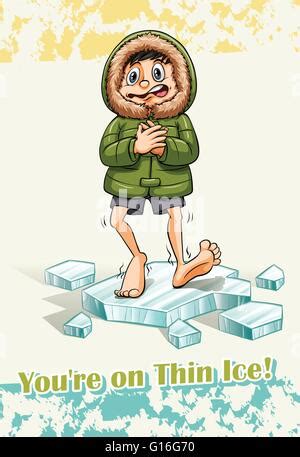 You're on thin ice idiom illustration Stock Vector Art & Illustration, Vector Image: 104022617 ...