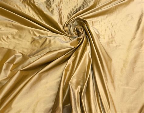 Silk taffeta 54 wide Beautiful iridescent antique gold color ailk taffeta fabric sold by the yard