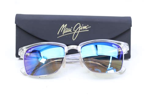 Maui Jim B257-05CR Kawika Crystal Frame Blue Hawaii Polarized Sunglasses