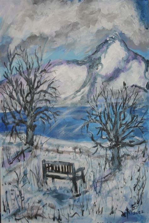 " Winter Snow Storm" Acrylic Painting — Art For O.U.R.