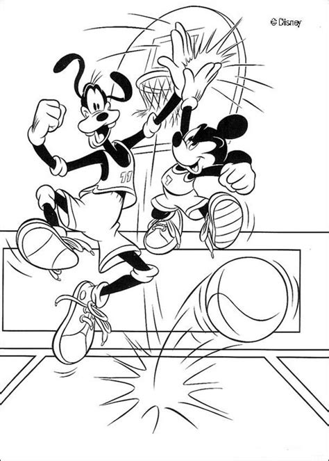 Mickey Mouse Coloring Pages - Basketball Match - Coloring Home