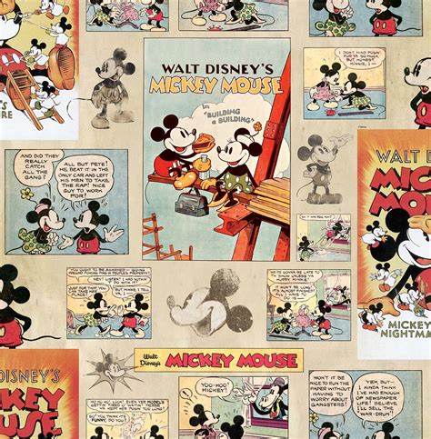 Mickey Mouse Comic’s Wallpaper | Dresdendecor