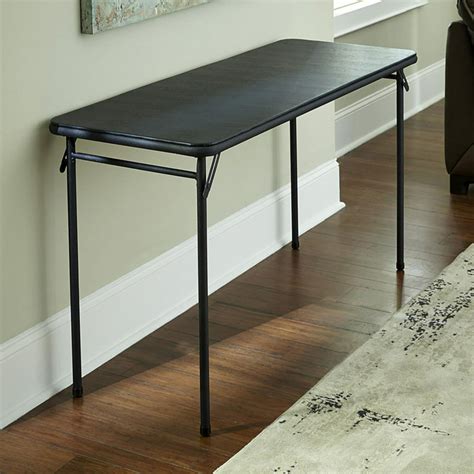 Cosco 20" x 48" Vinyl Top Folding Table, Black - Walmart.com - Walmart.com