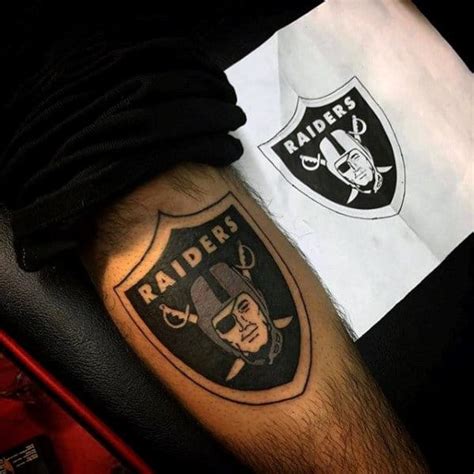 Raiders Shield Tattoo