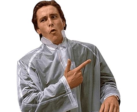 Christian Bale Patrick Bateman Meme transparent PNG - StickPNG