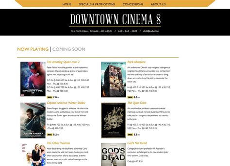 Downtown Cinema 8 Website Redesign | 2 Column Layout racedal… | Flickr