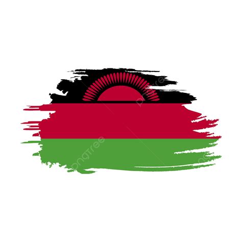 Malawi Flag Stylized On White Transparent Background, Malawi Flag Brush ...