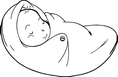 Sleeping Baby Boy Coloring Page | Wecoloringpage.com