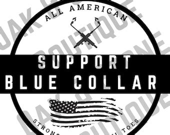 Support Blue Collar Svg - Etsy