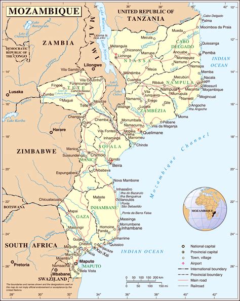 Large detailed political and administrative map of Mozambique | Vidiani.com | Maps of all ...