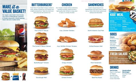 Online Menu of Culver's Restaurant, Carbondale, Illinois, 62901 - Zmenu