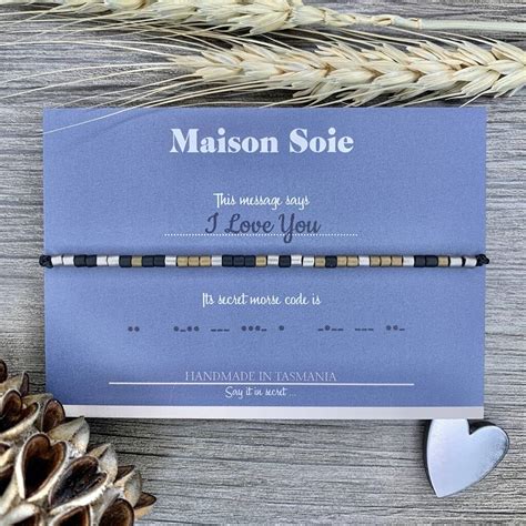 'I Love You' Mens Morse Code Bracelet | Customised Handmade Jewellery – Maison Soie