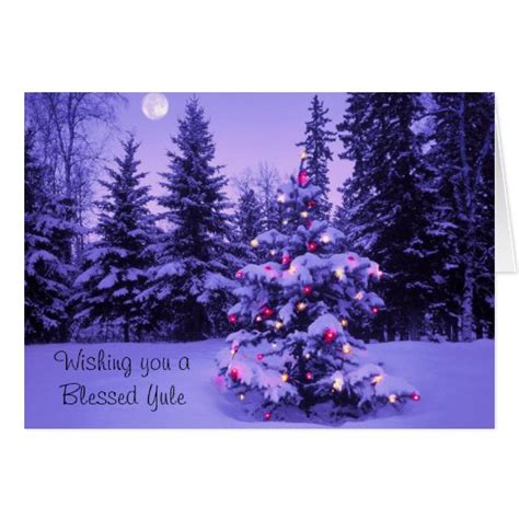 Wishing you a Blessed Yule Card | Zazzle