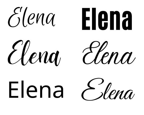 Elena Svg Elena Baby Name Svg Elena Wedding Name Svg - Etsy