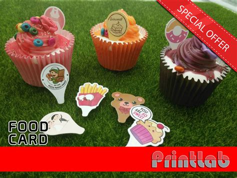 Cake Card, Cake Topper, Food Display Card Printing