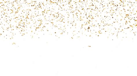 Premium Photo | Falling golden glitter confetti isolated on white ...