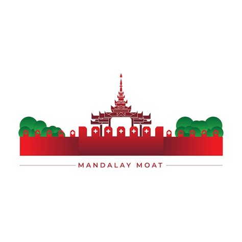 Premium Vector | Mandalay Moat