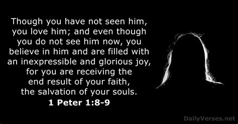 1 Peter 1:8-9 - Bible verse - DailyVerses.net