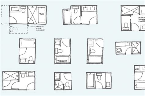 Bathroom Floor Plans - Top 11 Ideas for Rectangular, Small, Narrow Bathrooms & More ...