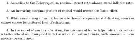 Solved 1. According to the Fisher equation, nominal interest | Chegg.com