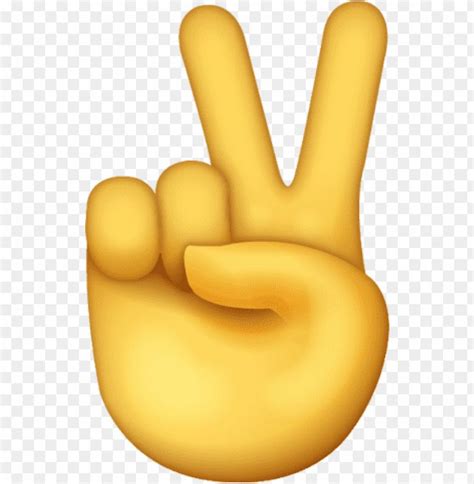 Download Peace Victory Hand Emoji Icon Ios10 Clipart Png Photo png - Free PNG Images | Hand ...