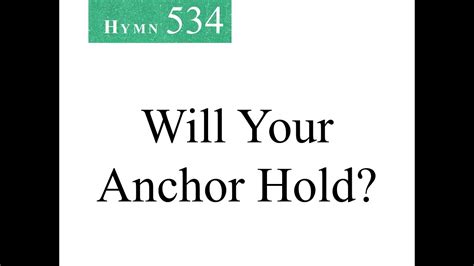 534 Will Your Anchor Hold? (instrumental) - YouTube