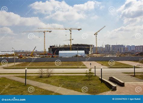 Construction of the Sports Complex of the Stadium. Sport Development Concept Stock Image - Image ...