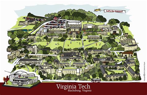 Virginia Tech Main Campus Map | Virginia Map