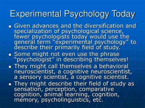 PPT - Experimental Psychology PowerPoint Presentation, free download ...