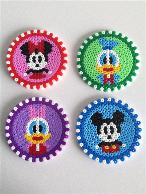 Cute Disney Perler Bead Coasters. | Perler bead disney, Perler beads ...