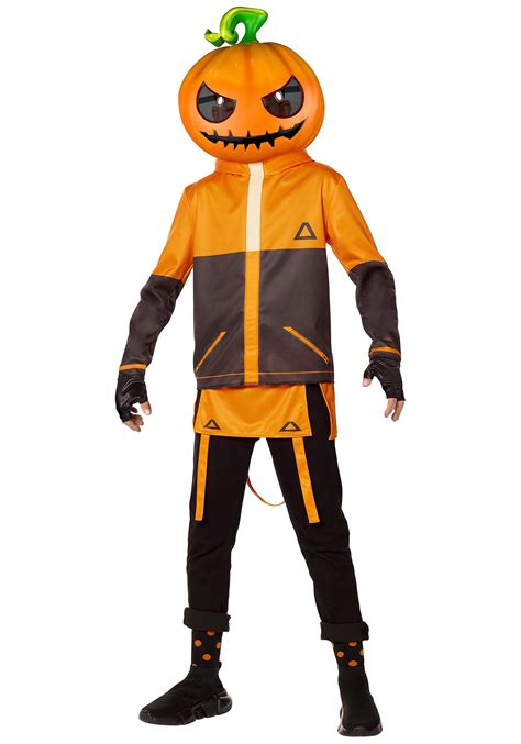 Fortnite Pumpkin Punk Kid's Costume | Video Game Costumes