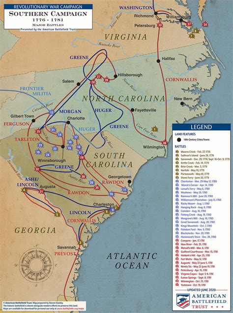 Map Of American Revolutionary Battles - San Antonio Topographic Map