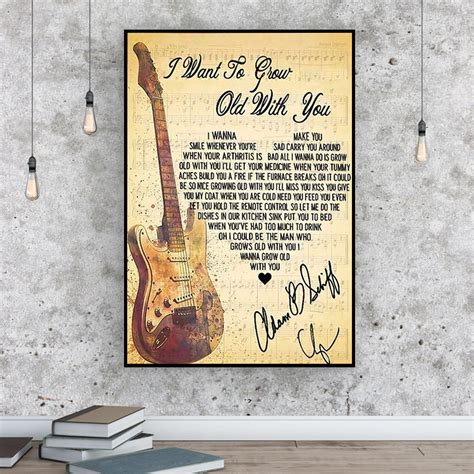 I Wanna Grow Old With You Lyrics Poster Westlife Unframe | Etsy