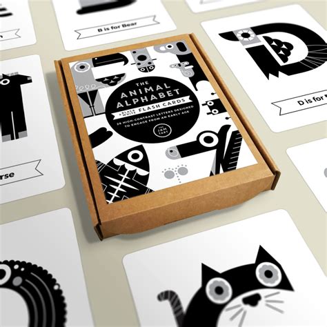 Black & White Alphabet Flash Cards by The Jam Tart