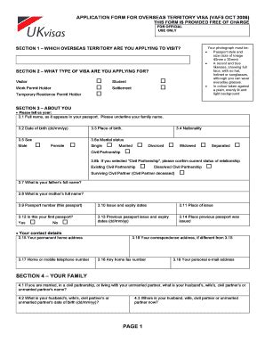 Uk Visa Application - Fill and Sign Printable Template Online