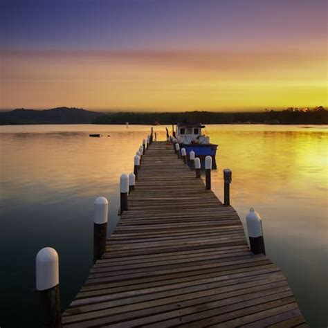 Wooden Dock at Sunset View · Free Stock Photo