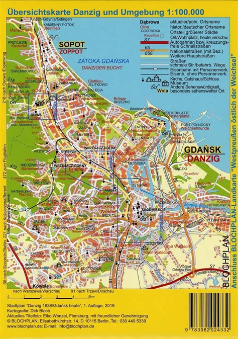 STADTPLAN DANZIG 1938/GDANSK heute | Dirk Bloch | (Land-)Karte ...