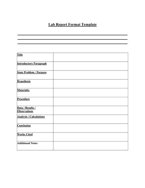 40 Lab Report Templates & Format Examples ᐅ TemplateLab