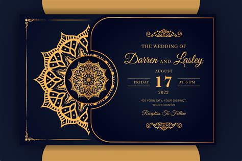 Islamic Wedding Invitation Vector Art, Icons, and Graphics for Free ...