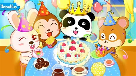 Baby Panda Baby Bus Happy Birthday - Baby Panda Birthday Party - YouTube