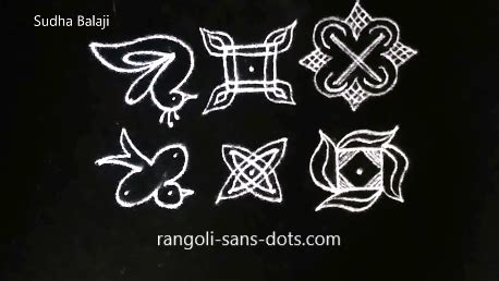 Small rangoli with dots