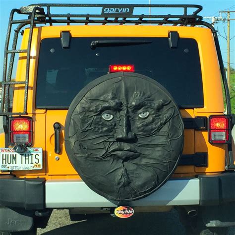 Coolest Jeep Wrangler Spare Tire Cover I've seen :-) I should've asked the driver where they got ...